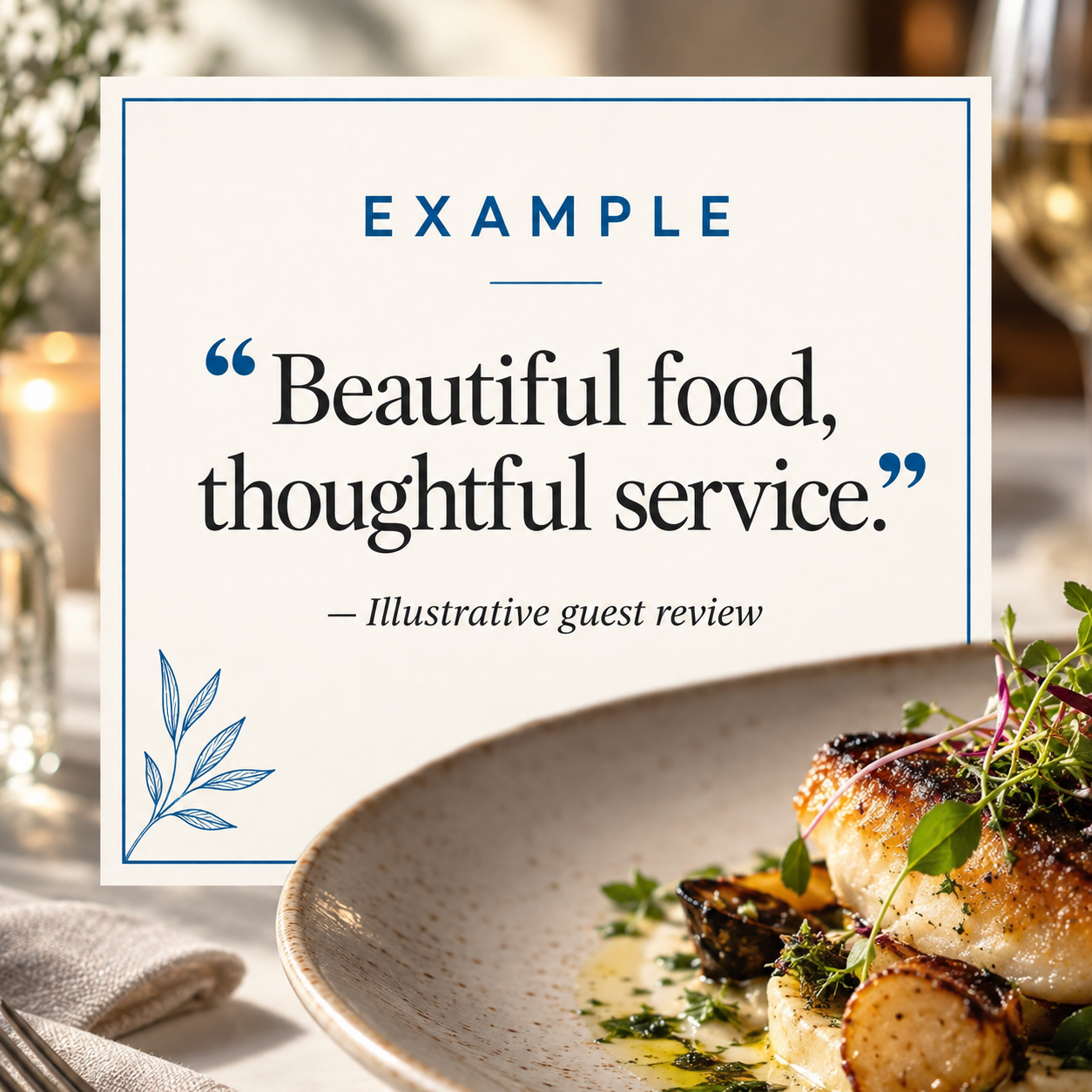 Illustrative example of a review-based social graphic